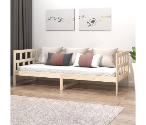 Sofá cama sin colchón madera maciza de pino 90x200 cm