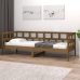 Sofá cama madera maciza de pino marrón miel 80x200 cm