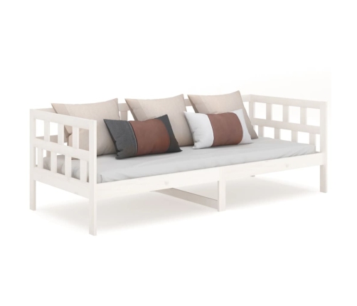 Sofá cama madera maciza de pino blanco 90x190 cm