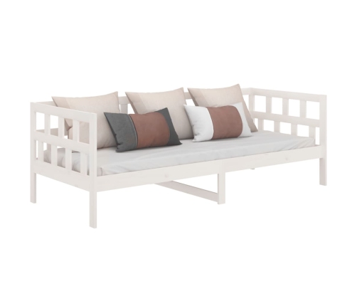 Sofá cama madera maciza de pino blanco 90x190 cm