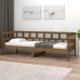 Sofá cama de madera maciza de pino marrón miel 90x190 cm