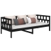 Sofá cama madera maciza de pino negro 90x190 cm