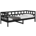 Sofá cama madera maciza de pino negro 90x190 cm