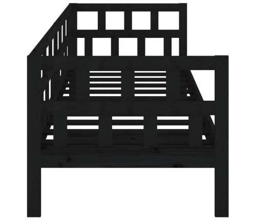 Sofá cama madera maciza de pino negro 90x190 cm