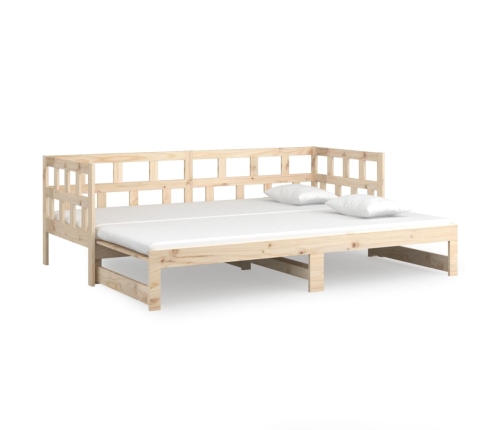 Sofá cama extraíble madera maciza de pino 2x(90x200) cm