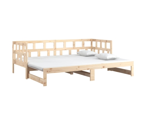 Sofá cama extraíble madera maciza de pino 2x(90x200) cm