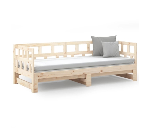 Sofá cama extraíble madera maciza de pino 2x(90x200) cm