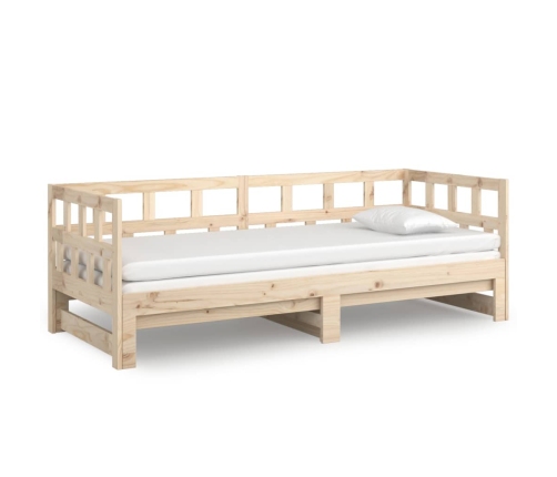 Sofá cama extraíble madera maciza de pino 2x(90x200) cm