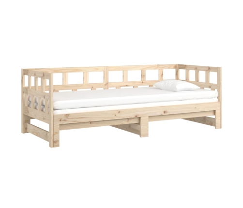 Sofá cama extraíble madera maciza de pino 2x(90x200) cm