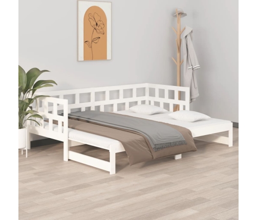 Sofá cama extraíble sin colchón blanco 2x(90x200) cm