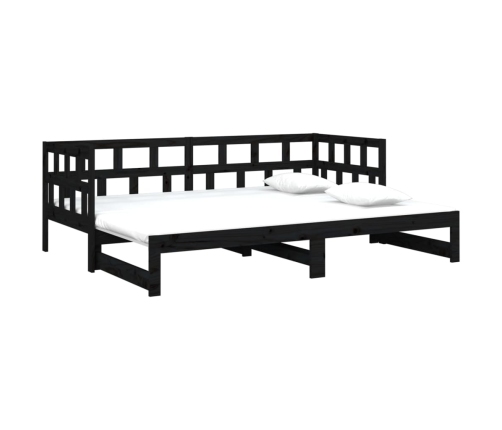 Sofá cama extraíble sin colchón negro 2x(90x200) cm