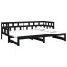 Sofá cama extraíble sin colchón negro 2x(90x200) cm