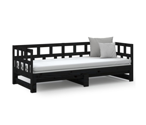 Sofá cama extraíble sin colchón negro 2x(90x200) cm