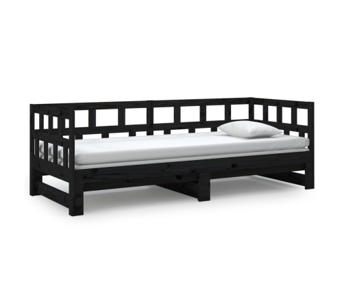 Sofá cama extraíble sin colchón negro 2x(90x200) cm