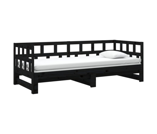 Sofá cama extraíble sin colchón negro 2x(90x200) cm