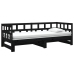 Sofá cama extraíble sin colchón negro 2x(90x200) cm