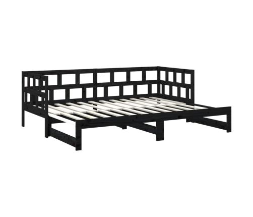 Sofá cama extraíble sin colchón negro 2x(90x200) cm