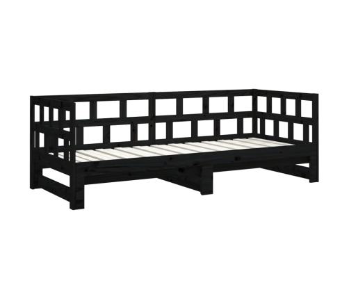 Sofá cama extraíble sin colchón negro 2x(90x200) cm