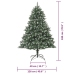 Árbol de Navidad artificial con soporte PVC 180 cm