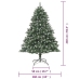 Árbol de Navidad artificial con soporte PVC 240 cm