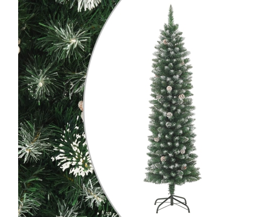 Árbol de Navidad artificial estrecho con soporte PVC 120 cm