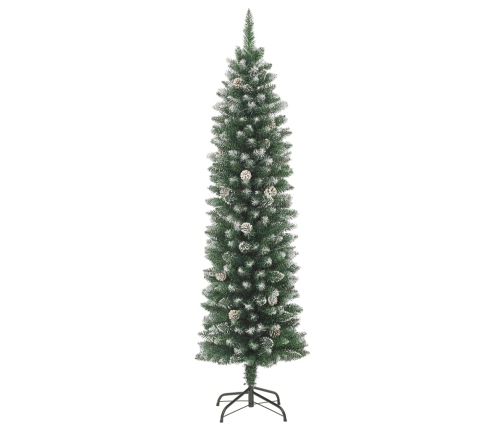 Árbol de Navidad artificial estrecho con soporte PVC 120 cm