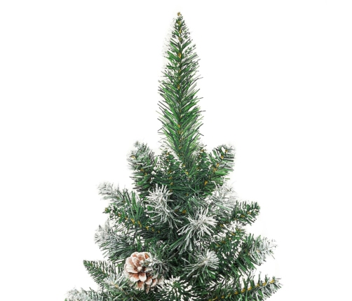 Árbol de Navidad artificial estrecho con soporte PVC 120 cm