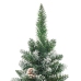 Árbol de Navidad artificial estrecho con soporte PVC 120 cm