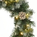 Corona de Navidad con luces LED PVC verde 60 cm