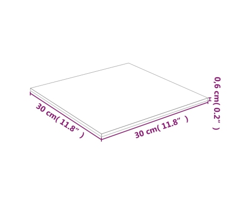 Superficie de mesa vidrio templado transparente 30x30 cm