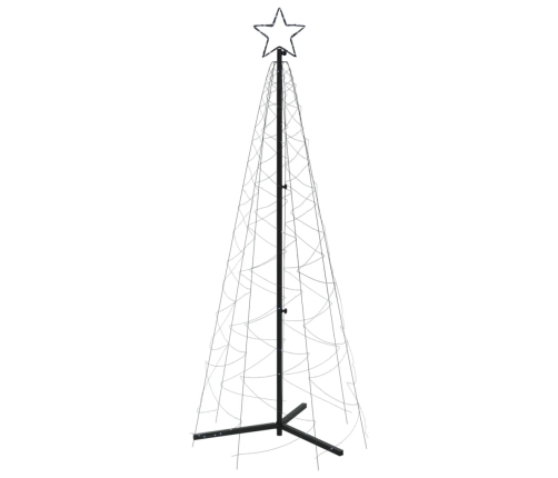 Árbol de Navidad cónico 200 LED blanco frío 70x180 cm