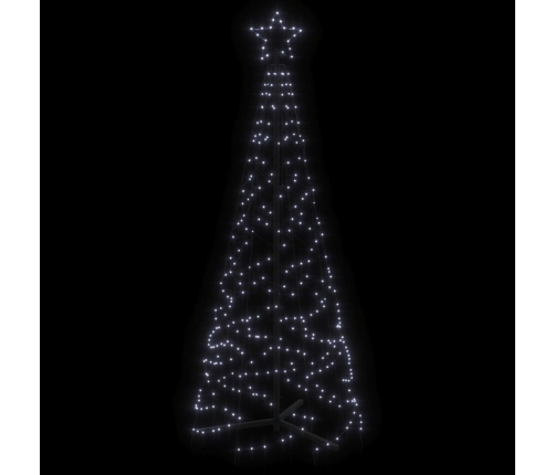 Árbol de Navidad cónico 200 LED blanco frío 70x180 cm