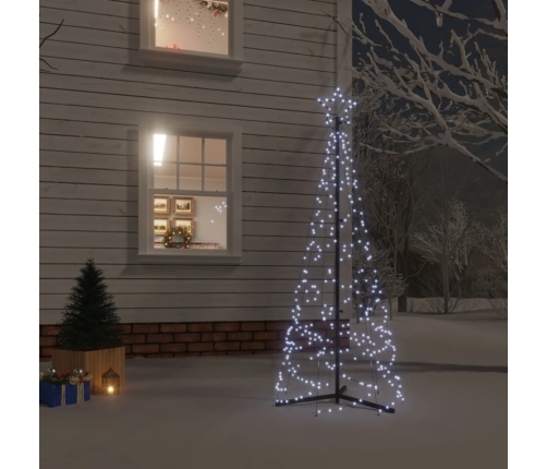 Árbol de Navidad cónico 200 LED blanco frío 70x180 cm