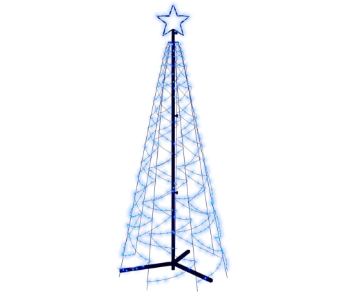 Árbol de Navidad cónico 200 LED azul 70x180 cm