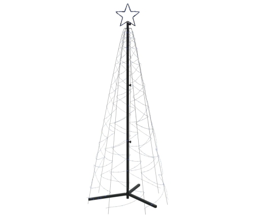 Árbol de Navidad cónico 200 LED azul 70x180 cm