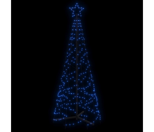 Árbol de Navidad cónico 200 LED azul 70x180 cm