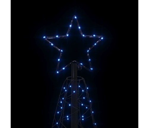 Árbol de Navidad cónico 200 LED azul 70x180 cm