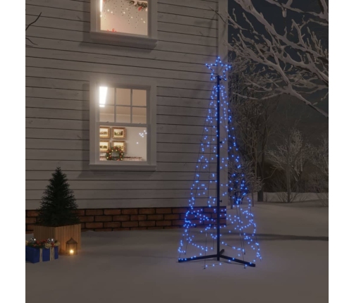 Árbol de Navidad cónico 200 LED azul 70x180 cm