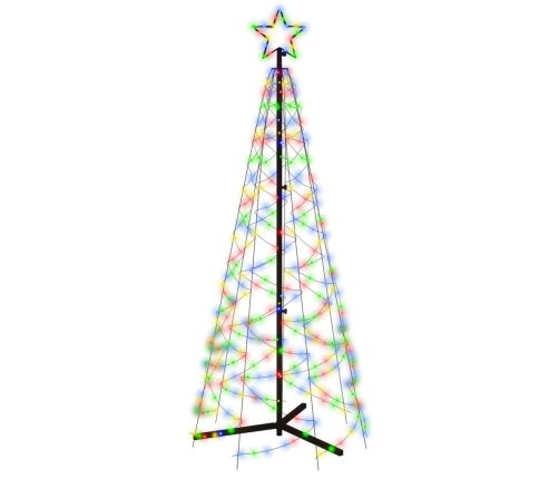 Árbol de Navidad cónico 200 LED de colores 70x180 cm