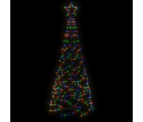 Árbol de Navidad cónico 200 LED de colores 70x180 cm