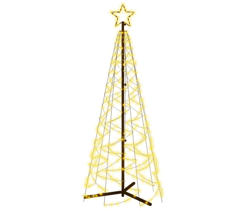 Árbol de Navidad cónico 200 LED blanco cálido 70x180 cm