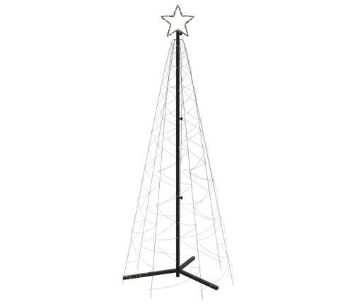 Árbol de Navidad cónico 200 LED blanco cálido 70x180 cm