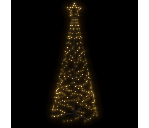 Árbol de Navidad cónico 200 LED blanco cálido 70x180 cm