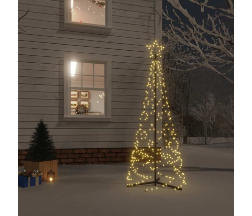 Árbol de Navidad cónico 200 LED blanco cálido 70x180 cm