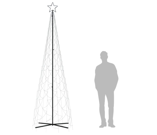 Árbol de Navidad cónico 500 LED blanco frío 100x300 cm