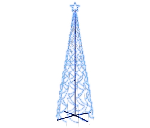 Árbol de Navidad cónico 500 LED azul 100x300 cm