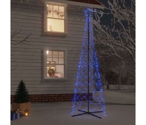 Árbol de Navidad cónico 500 LED azul 100x300 cm