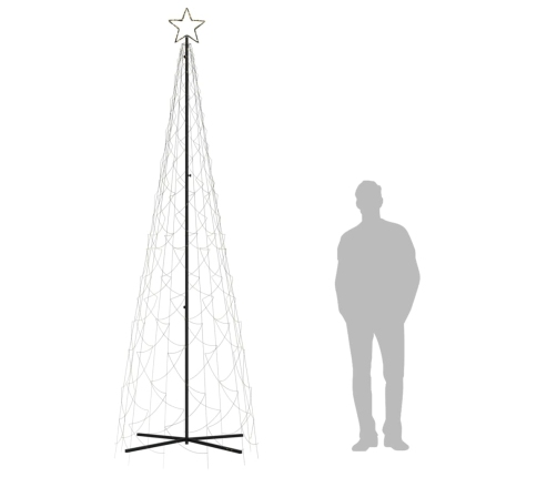 Árbol de Navidad cónico 500 LED blanco cálido 100x300 cm