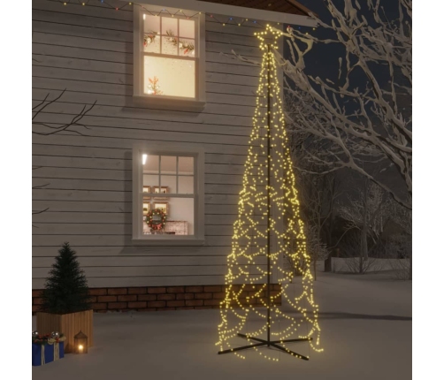 Árbol de Navidad cónico 500 LED blanco cálido 100x300 cm