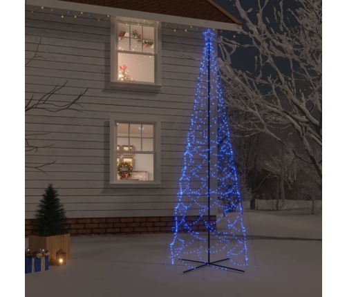 Árbol de Navidad cónico 1400 LED azul 160x500 cm